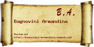 Bagnovini Armandina névjegykártya